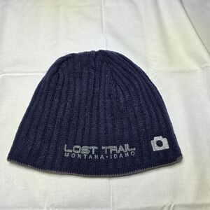 Idaho Montana Lost trail Embroidered  Beanie Knit Hat Skull Cap 6.5 reversible‎